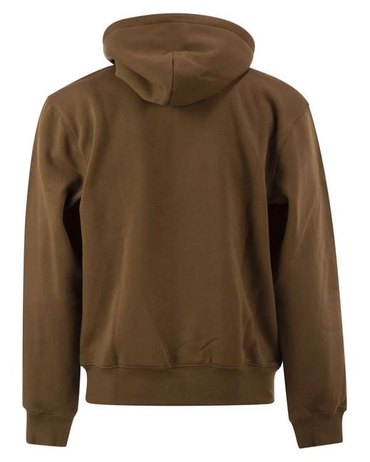 Carhartt Green Hoodie With Embroidered Logo