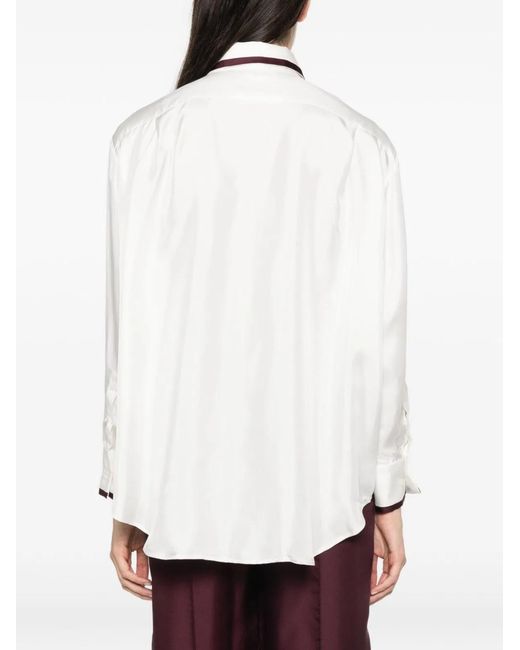 F.R.S For Restless Sleepers White Silk Shirt