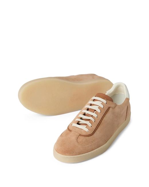 Brunello Cucinelli Brown Suede Trainers for men