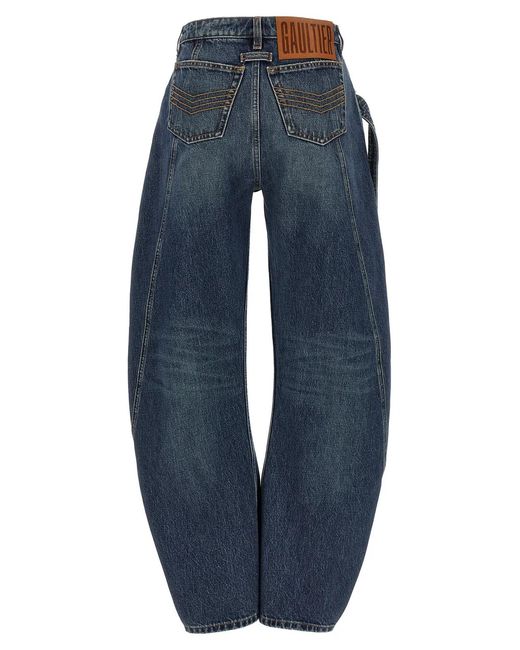 Jean Paul Gaultier Blue 'The Denim Strap' Jeans