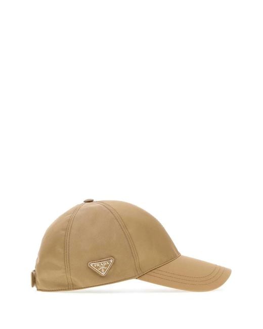 Prada Natural Re-Nylon Baseball Cap for men