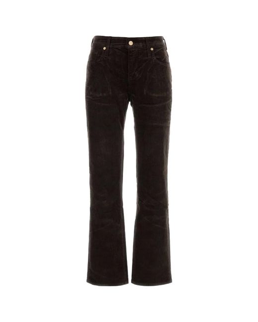 7 For All Mankind Black Calie Straight Corduroy Coffee Bean
