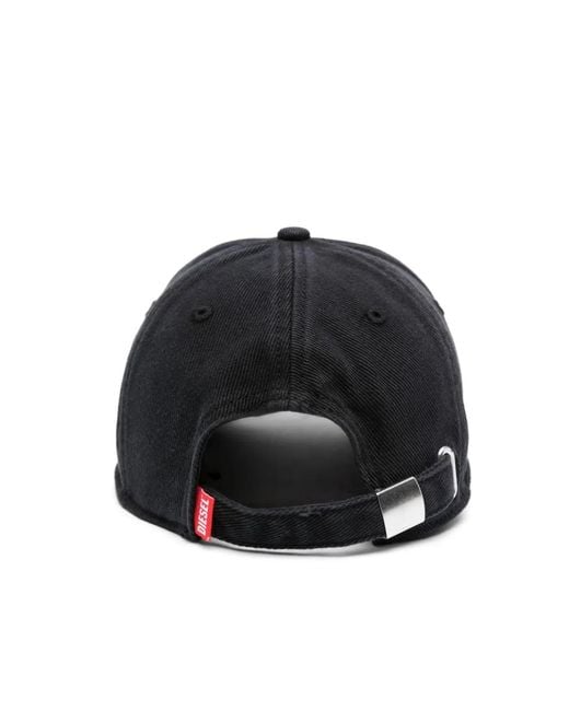 DIESEL Black Cotton Hat for men