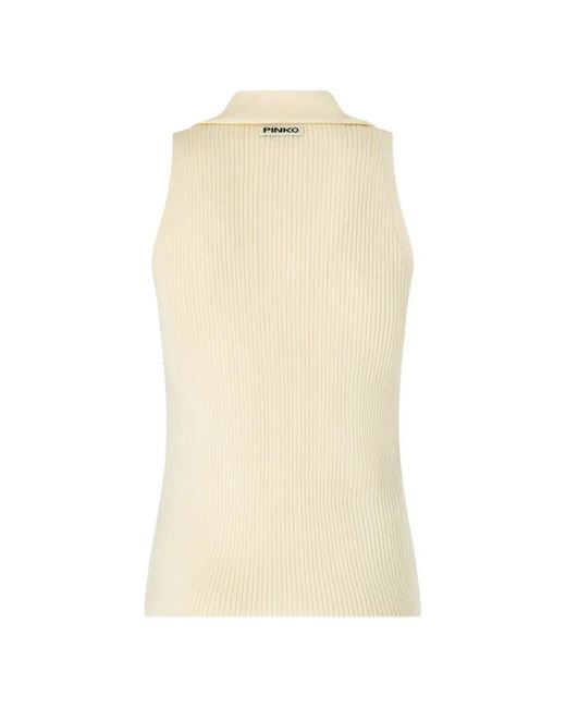 Pinko Natural Snow Viscose Polyamide Top