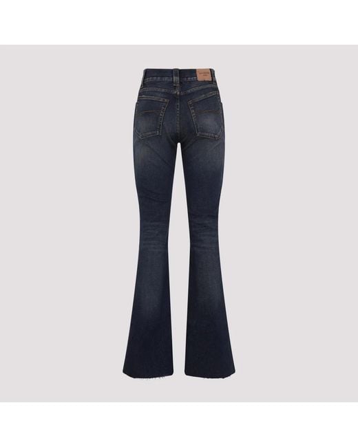 Balenciaga Blue Cotton-Blend Clothing Jeans