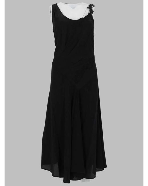 Victoria Beckham Black Abito Con Inserti