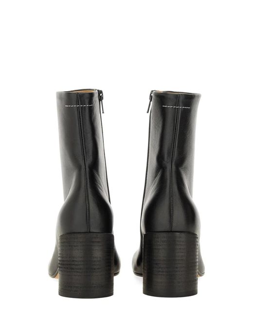 MM6 by Maison Margiela Black Tabi Ankle Boots