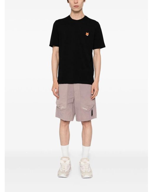 Maison Kitsuné Black Maison Kitsuné Fox Head Cotton T-Shirt for men