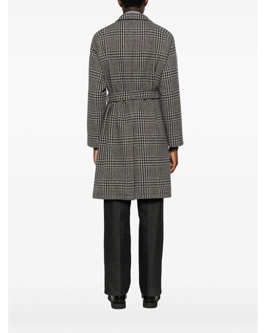 Tagliatore Gray Wool Coat for men