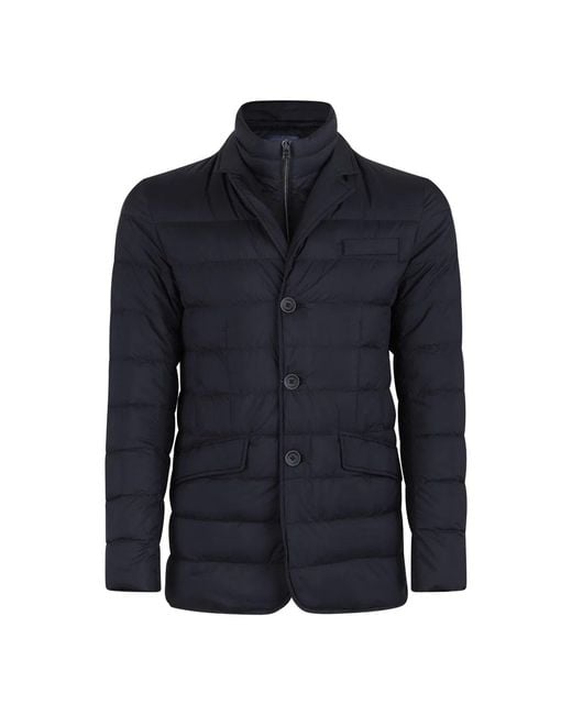 Herno Blue La Giacca Down Jacket for men