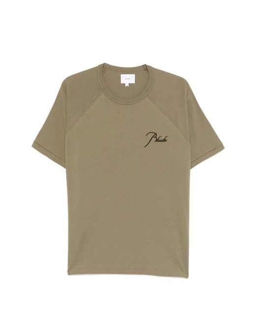 Rhude Natural Classique Raglan Tee for men