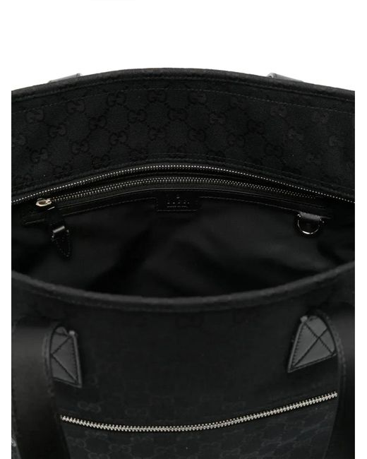 Gucci Black Medium-Monogram Tote Bag for men