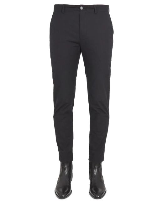 Department 5 Blue Pants With Logo Patch for men