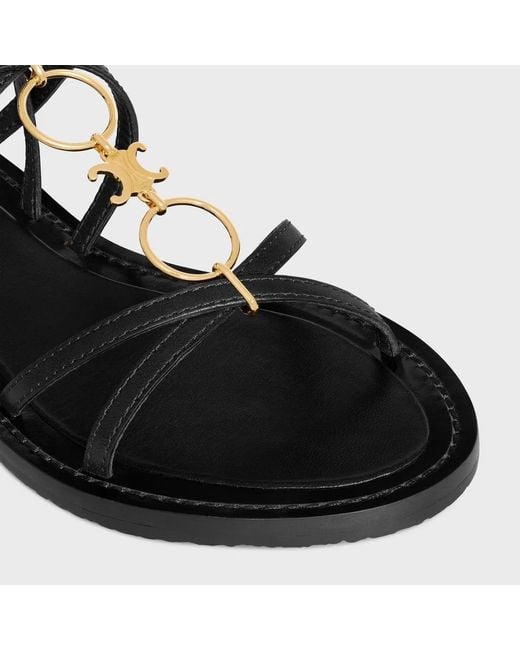 Céline Black Strappy Jewel Sandal