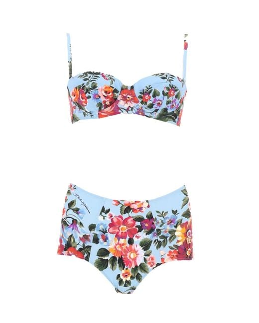 Dolce & Gabbana White Dolce & Gabbana Printed Swimsuit