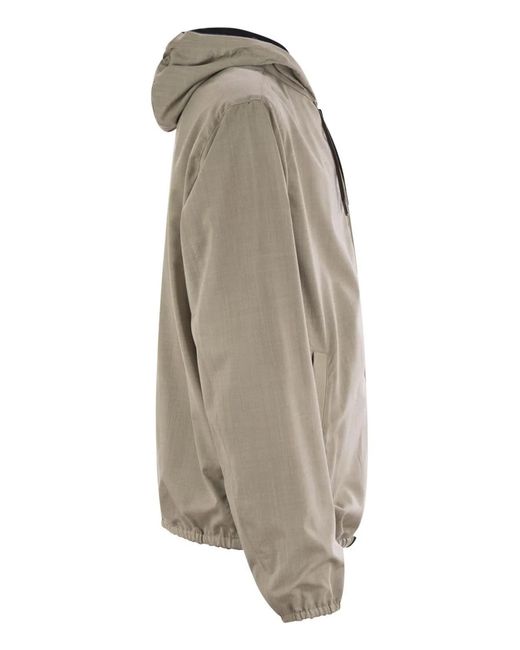 Herno Natural Reversible Hooded Jacket for men
