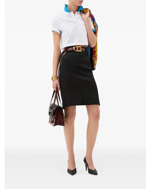 Versace Blue Cotton Piquet Polo Shirt