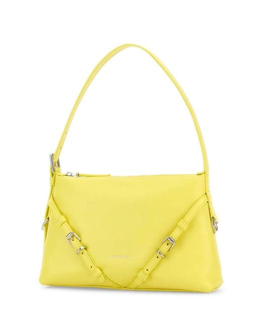 Givenchy Yellow Leather Mini Voyou Shoulder Bag