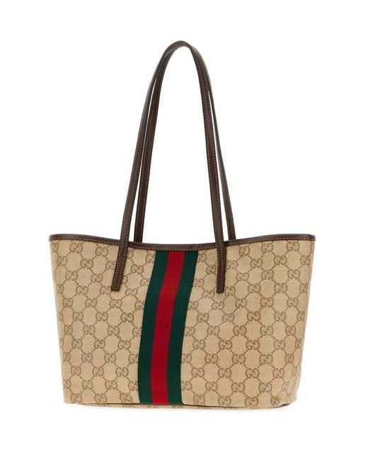 Gucci Brown Canvas Small Tribeca Shopping Bag