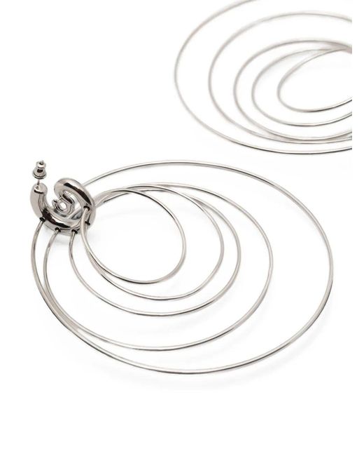 Panconesi Metallic "Pierced Serpent" Hoops Large