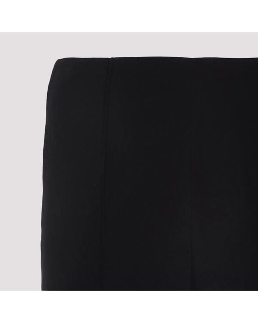 Giorgio Armani Black Straight Viscose Trousers