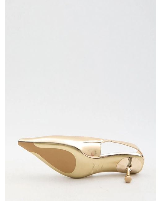 Jimmy Choo Natural Amel Leather Slingback Pumps