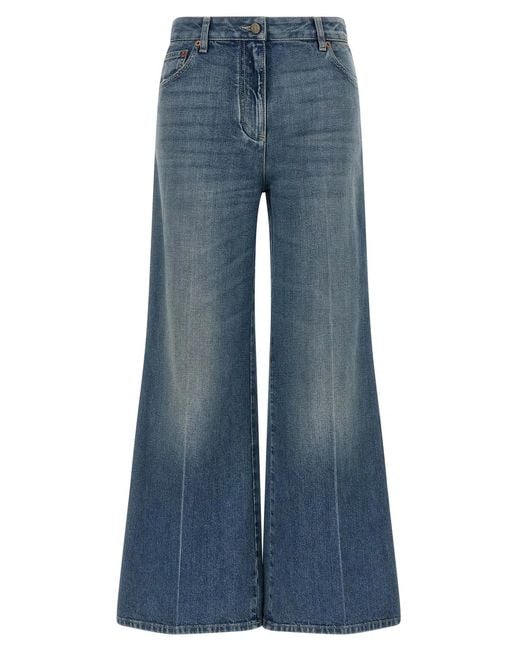 Valentino Garavani Blue 'Vgold' Jeans