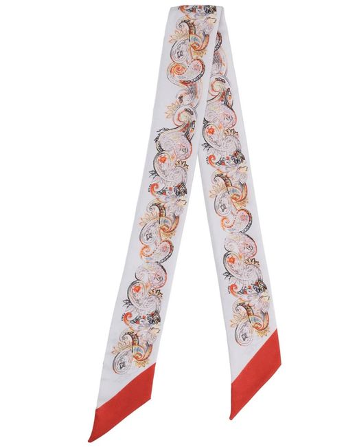 Etro White Silk Scarf