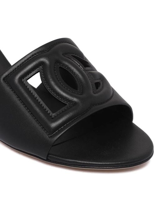 Dolce & Gabbana Black Dolce & Gabbana Dna 40Mm Dg Millennials Mules