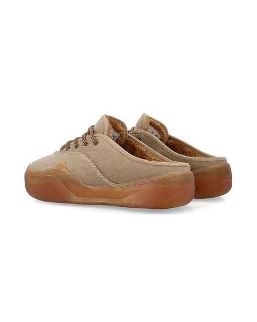 ERL Brown Canvas Mule Sneakers for men