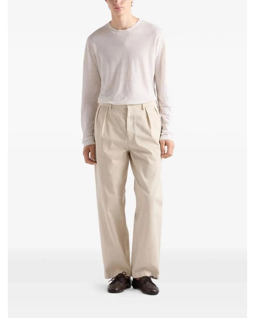 Prada Natural Cotton Pants for men