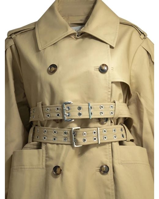 Ganni Natural Cotton Trench Coat