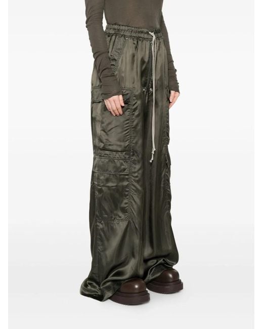 Rick Owens Green Carco Drawstring Trousers