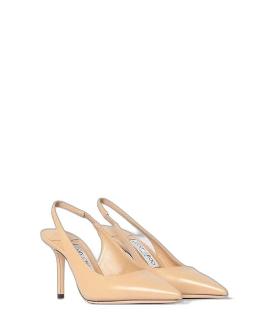 Jimmy Choo Natural Love Sling Back 85 Leather Pumps