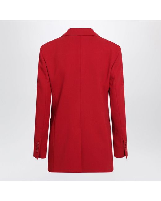 Max Mara Red Wool Cady Blazer