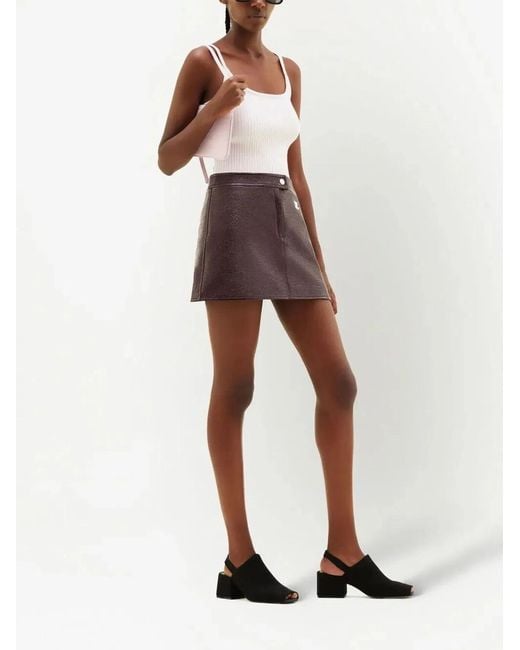 Courreges Red Courregès Re-Edition Vinyl Mini Skirt