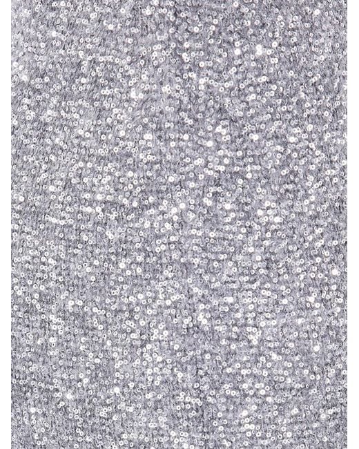 D.exterior Gray Soft Sequins Straight Skirt