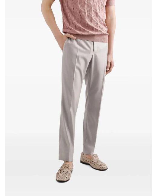Dolce & Gabbana Gray Deconstructed Double-Breasted Wool And Silk Suit for men