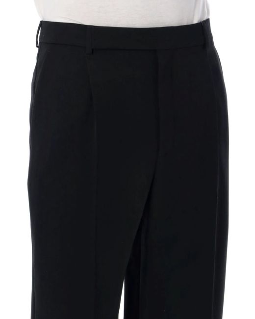Saint Laurent Black Grain De Poudre Trousers for men