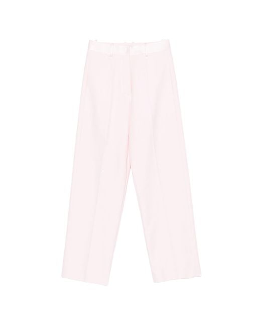 Forte_forte Pink Chic Viscose Cotton Pants