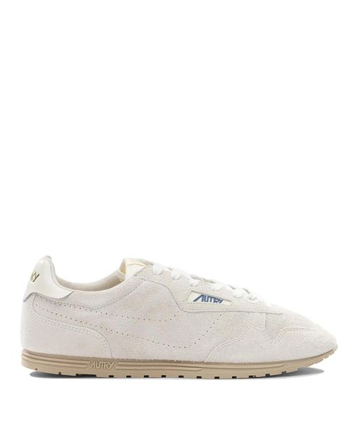 Autry White Cow Nylon Sneakers Slip-On for men