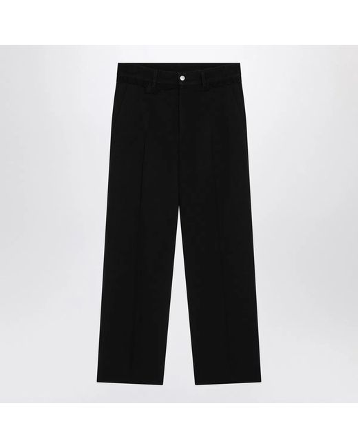 MM6 by Maison Margiela Black Wool-Blend Trousers for men