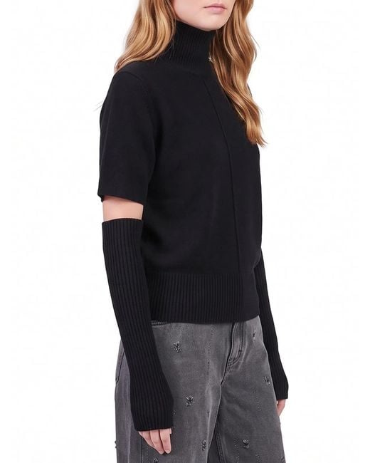 FEDERICA TOSI Black Sleeve-Top Shirt