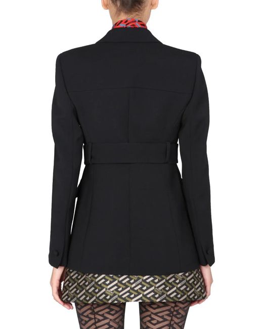 Versace Black Jacket With Medusa Button