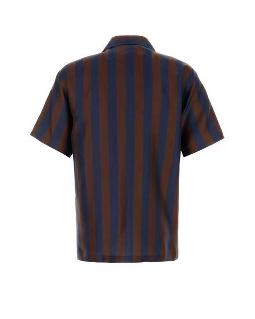 Fendi Black Printed Silk Shirt for men