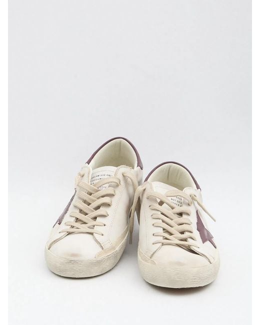 Golden Goose Deluxe Brand White Super Star Leather Upper Toe And T for men