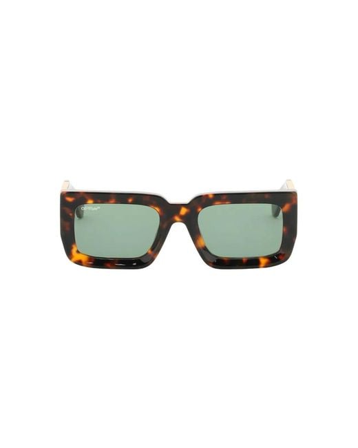 Off-White c/o Virgil Abloh Green Acetate Havana Sunglasses