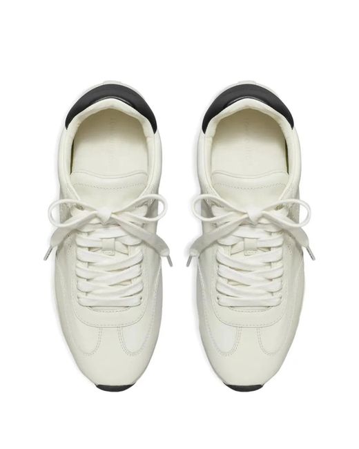 Tory Burch White Perforated Leather Sneakers
