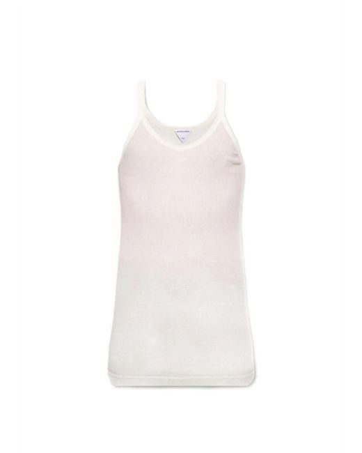 Bottega Veneta White Cotton Tank Top for men