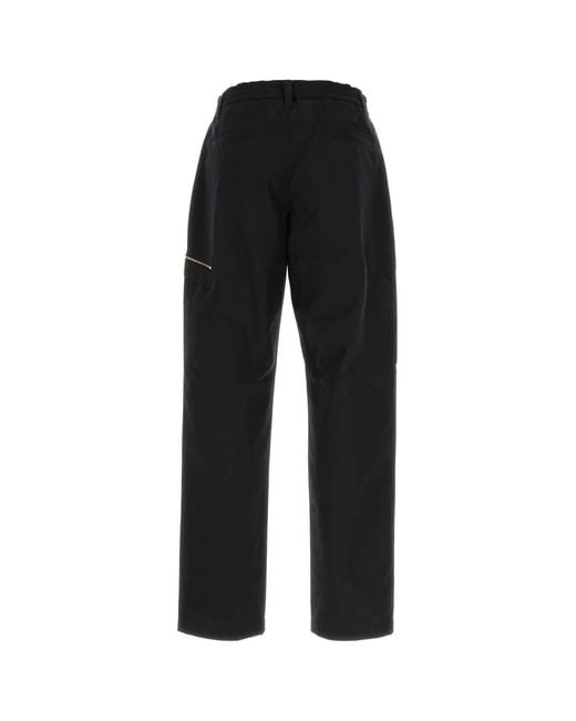 Versace Black Informal Pant Lightweight Gabardine Fabric for men